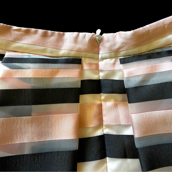 Pink Tartan Satin Stripe Full Skirt - Picture 7 of 10
